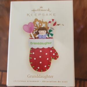 Hallmark Keepsake Red and Green Granddaughter Ornament